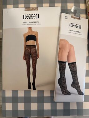 Wolford Sweet Dots Tights and Socks bundle - white and nude